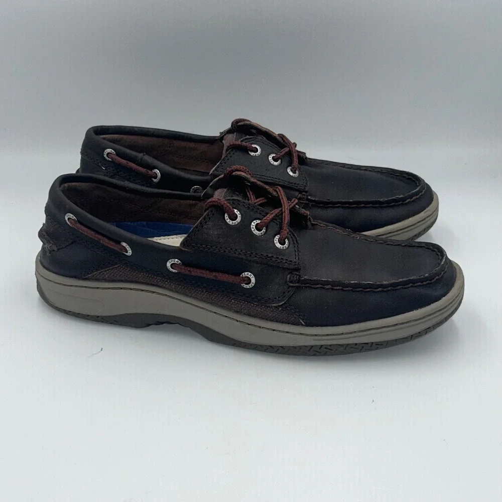 Sperry‎ Top-Sider Billfish Mens Dark Brown Leather Boat Shoes Size 9
